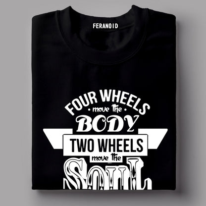 Two Wheels Move The Soul Black T-Shirt