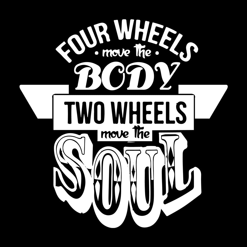Two Wheels Move The Soul Black T-Shirt