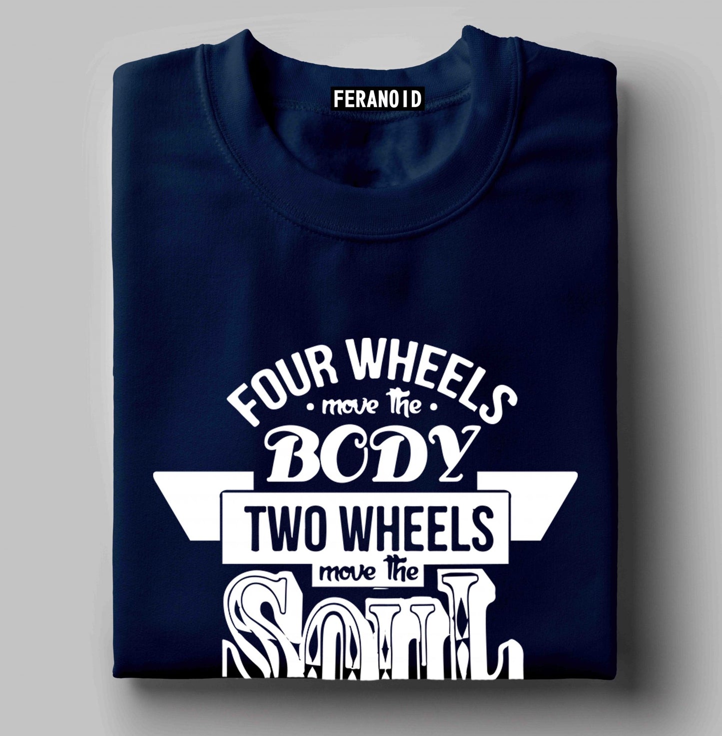 Two Wheels Move The Soul Blue T-Shirt