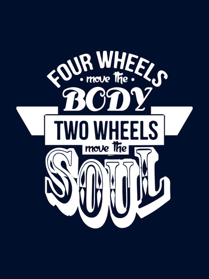 Two Wheels Move The Soul Blue T-Shirt