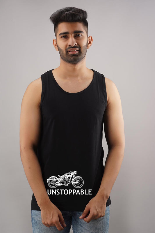 Unstoppable Black Sleeveless T-Shirt