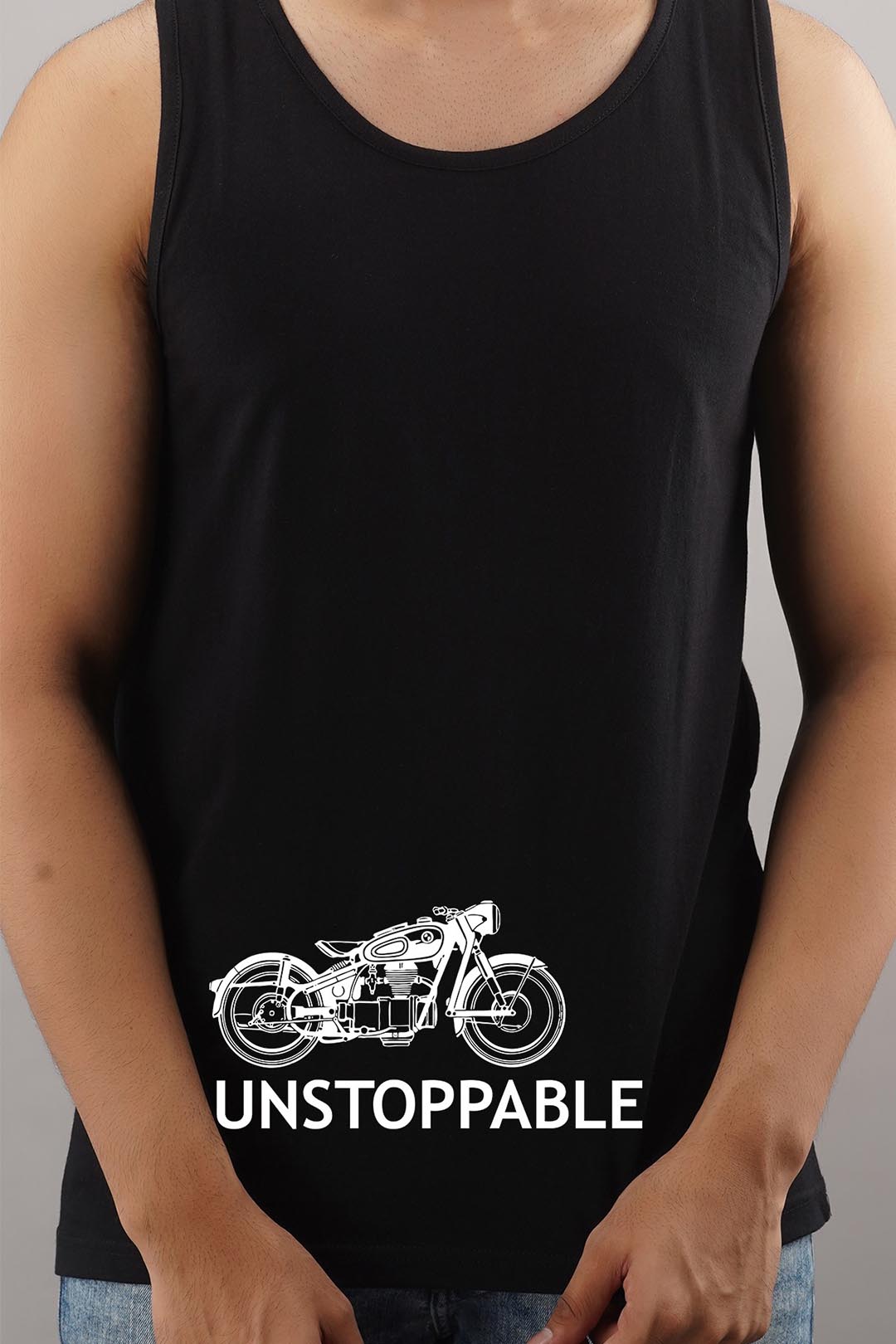 Unstoppable Black Sleeveless T-Shirt