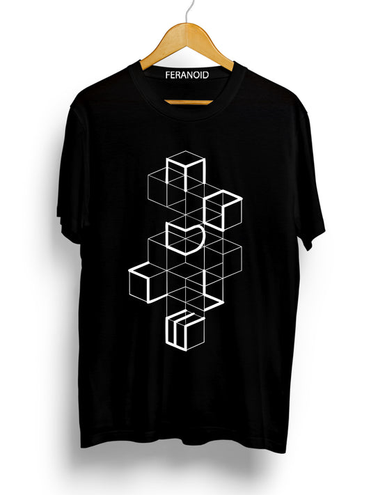 WHITE BOXES BLACK T-SHIRT