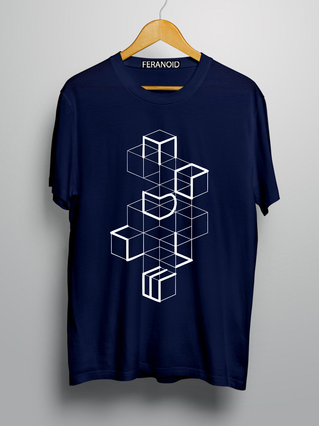WHITE BOXES BLUE T-SHIRT