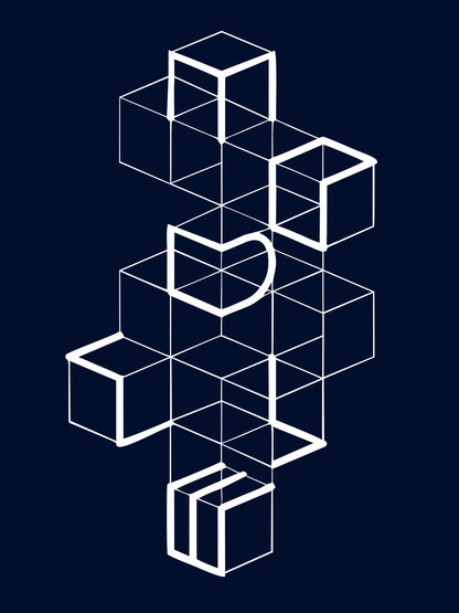 White Boxes Black T-Shirt