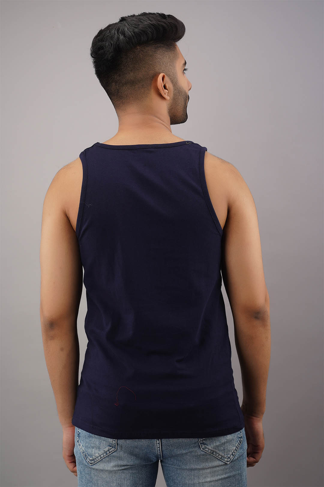 White Man Blue Sleeveless T-Shirt