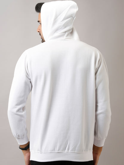 WHITE SOLID HODDIE