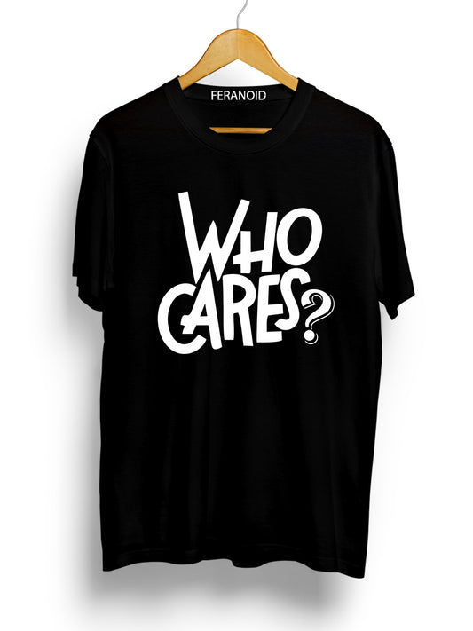 Who Cares Black T-Shirt