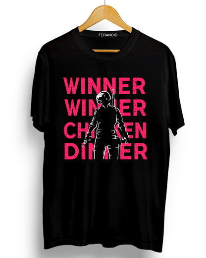 WINNER WINNER CHIKKEN DINNER BLACK T-SHIRT
