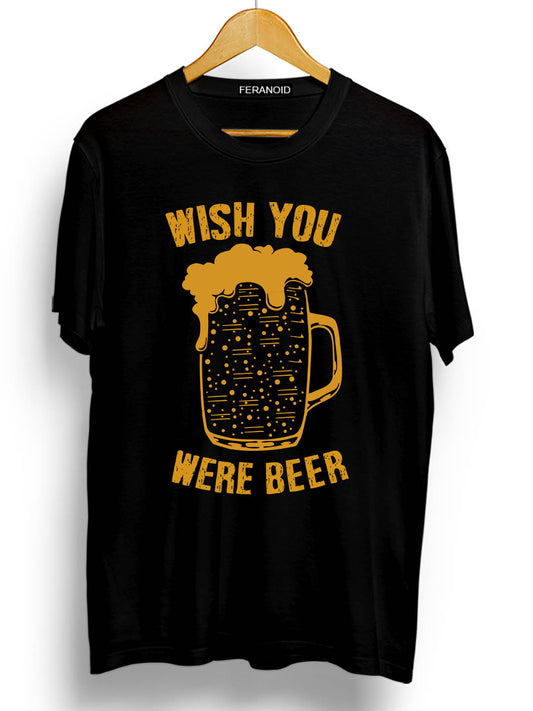 WISH YOU WERE BEER BLACK T-SHIRT