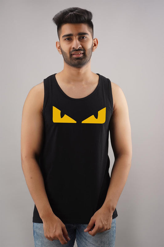 Yellow Eye Black Sleeveless T-Shirt