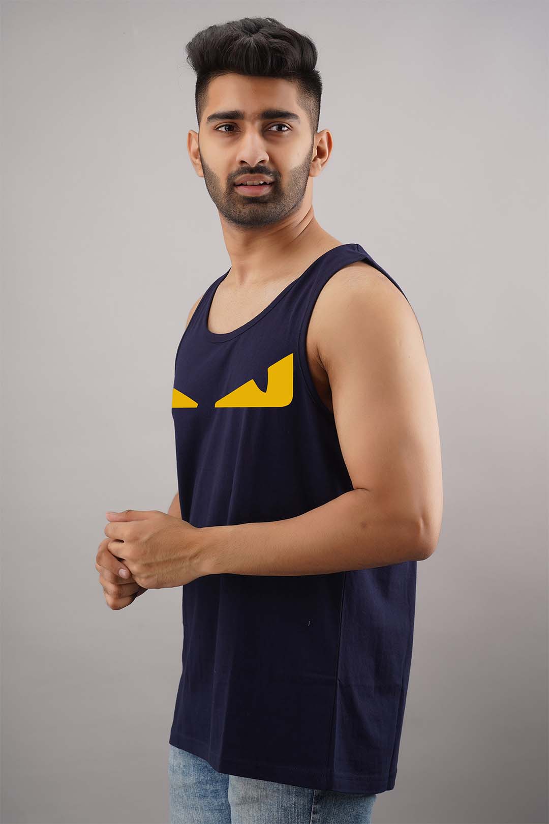Yellow Eye Black Sleeveless T-Shirt
