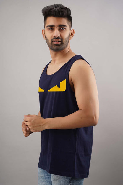 Yellow Eye Black Sleeveless T-Shirt