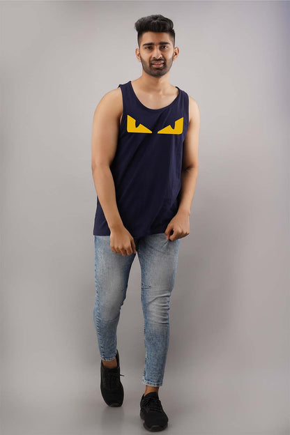 Yellow Eye Black Sleeveless T-Shirt