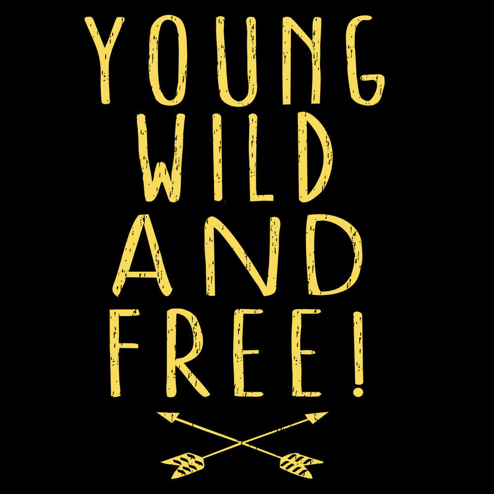 YOUNG WILD AND FREE BLACK T-SHIRT